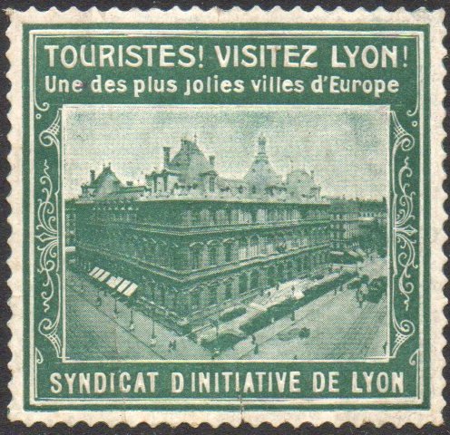 France : Lyon : Vignette Cinderella Touristes! Visitez Lyon! La Bourse Tramway